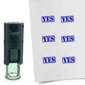CombiCraft Stempel YES 10mm rond - Blauwe inkt