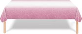 Nappe de décoration d'anniversaire, chemin de Table en plastique, nappe de Fête rose à Glitter , taille XL 137x274cm