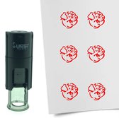 CombiCraft Stempel Varken 10mm rond - rode inkt