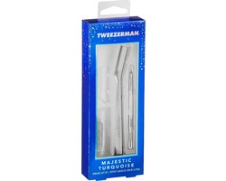 Tweezerman Majestic Turquoise Skincare Gift Set – Deluxe Gezichtsverzorgingsset Met Facial Razor & Skincare Tool – Verwijdert Ongewenste Haartjes, Exfolieert & Reinigt Zacht – Voor Een Zijdezachte En Stralende Huid – Perfect Cadeau