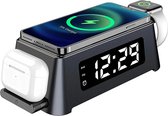 DrPhone PowerCharge Alert – 3 In 1 Oplaaddock Met Ingebouwde Alarm – Geschikt voor IOS Horloge/Oordoppen/Telefoon - Zwart