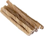 Petsnack - Hondensnack - Snack Twisted Stick - Staafjes Gedraaid - Gedroogde Buffelhuid - 12.5 cm 9/10 mm - 50 stuks