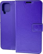 Samsung Galaxy A12 Bookcase Violet - étui portefeuille - ZT Accessoires