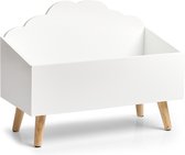 Zeller, kinderopbergbox, 'Wolke', MDF, wit, ca. 58 x 28 x 45 cm, kindermeubel, kinderen, opbergdoos