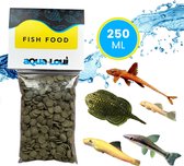 Aqua-Loui® - Visvoer - Tropisch Vissenvoer - Spirulina Tabletten (Wafers) - Algentabletten - Pleco Visvoer - Aquarium - Geschikt Voor Bodemvissen en Algeneters - 250ml