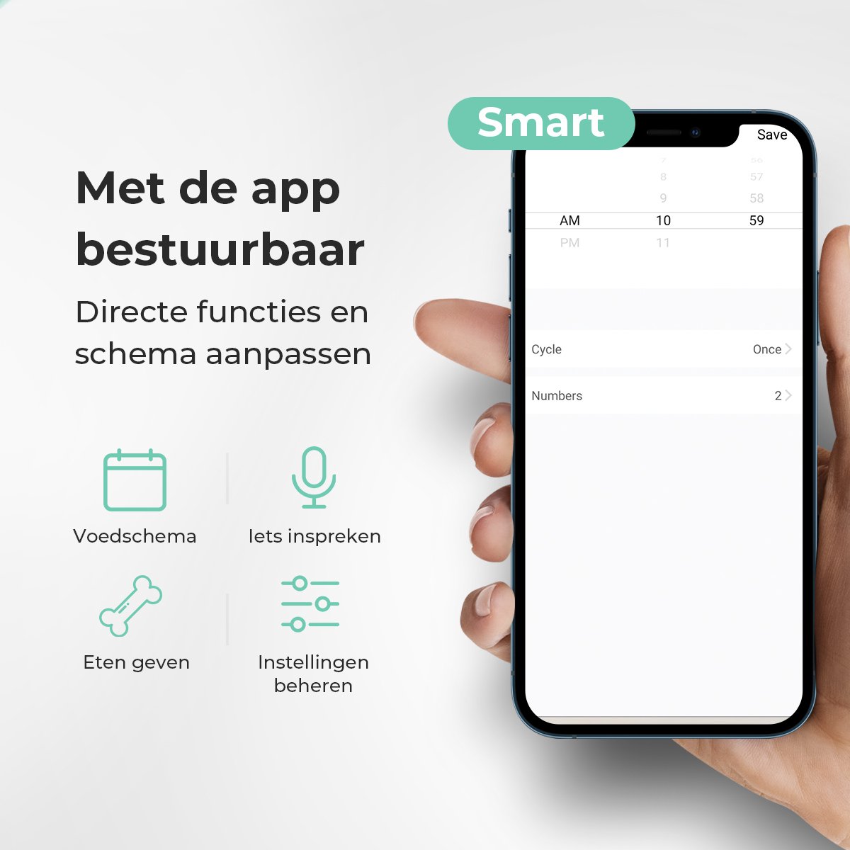 Afbeelding 3 van Cellavi Automatische Voerbak Kat en Hond - Voerautomaat Dispenser met App - RVS Voerbak Kat & Hond - 6 L - Zwart