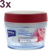 NIVEA Hair Care - Brilliant Color - Masque capillaire - Pour cheveux colorés - 3x 200 ml - Pack économique