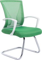 Clp Bonnie Bezoekersstoel - Stof - Onderstel chroom - Bekleding groen Chroom look