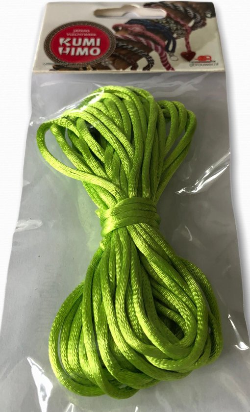 Kumi Himo Satijnkoord Lichtgroen