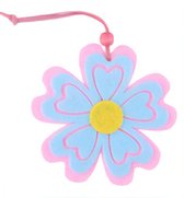 Arti Casa Decoratiehanger Bloem Vilt 9,5 Cm Blauw/roze