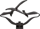 Sculptuur Vogels 28x8,2x20,4 Cm Metaal Donkergrijs