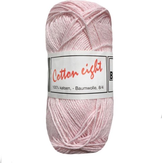 het doel Defilé zwaarlijvigheid Beijer BV Cotton eight 8/4 onbewerkt dun katoen garen - licht roze (342) -  pendikte... | bol.com