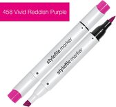 Stylefile Marker Brush - Vivid Reddish Purple - Hoge kwaliteit twin tip marker met brushpunt