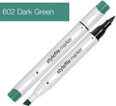 Stylefile Marker Brush - Dark Green - Hoge kwaliteit twin tip marker met brushpunt