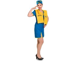 Stewardess verkleedkostuum - Carnaval - Feestkleding - Carnavalspak - stewardesskleding - stewardesspakje - Maat S/M 36-38