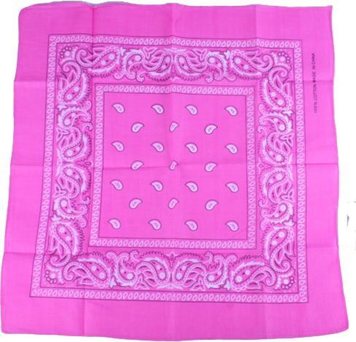 Zakdoek / bandana paisley roze 54x54cm | bol.com