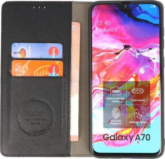 Kaarthouder Portemonnee Book Case Samsung Galaxy A70 - Zwart