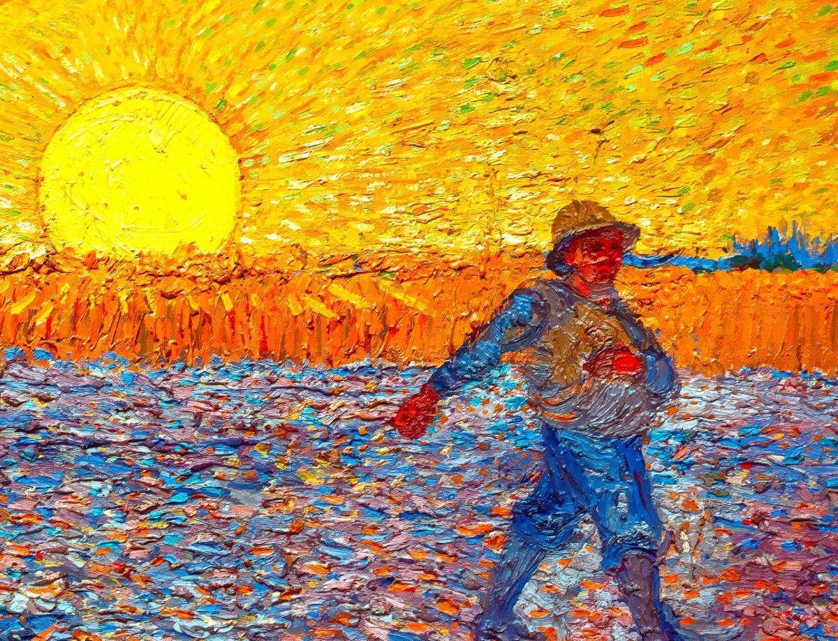 Toile le semeur - Vincent van Gogh - 70x50cm | bol.com