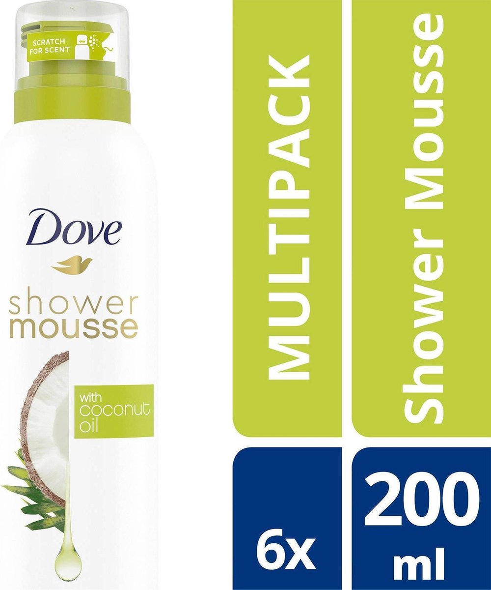 Dove Shower Mousse Women Coconut Oil 6x