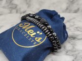 Mei's | Black Beads set | armband mannen / sieraad mannen / armbanden set |  Edelsteen / Zwarte Toermalijn / Zrikonia | zwart / polsmaat 16 cm
