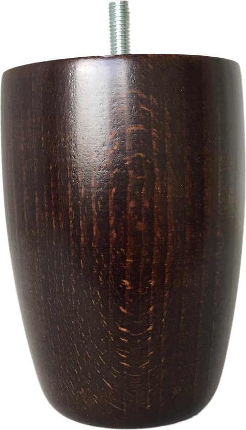 4 Stuks Meubelpoten van Massief Hout - Ronde Tafelpoten voor Bank, Kast en Bed, Verticaal (5 cm