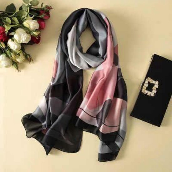 Dames klassieke sjaal | dunne sjaal | feest | Elegant Zijdezacht satijnen  sjaal |... | bol.com