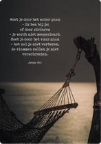Kaart - A6 - 10x15cm - Met envelop - Moet je door het water gaan - Christelijke kaart - Majestic Ally - 6 stuks