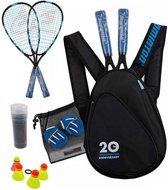 Speedminton S800 set - black edition - speedbadminton - crossminton - speed badminton set - blauw/zwart