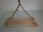 Hangplank met touw 57 x 17cm.