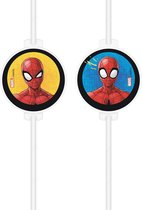 Spiderman Papieren Rietjes 4st