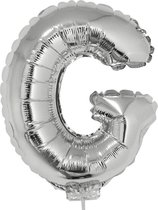 Folie ballon letter G Zilver