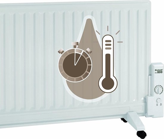 Instrument niveau Majestueus HN® Elektrische Verplaatsbare Verwarming 105 x 9.2 x 61cm | 800 Watt,  Thermostaat |... | bol.com