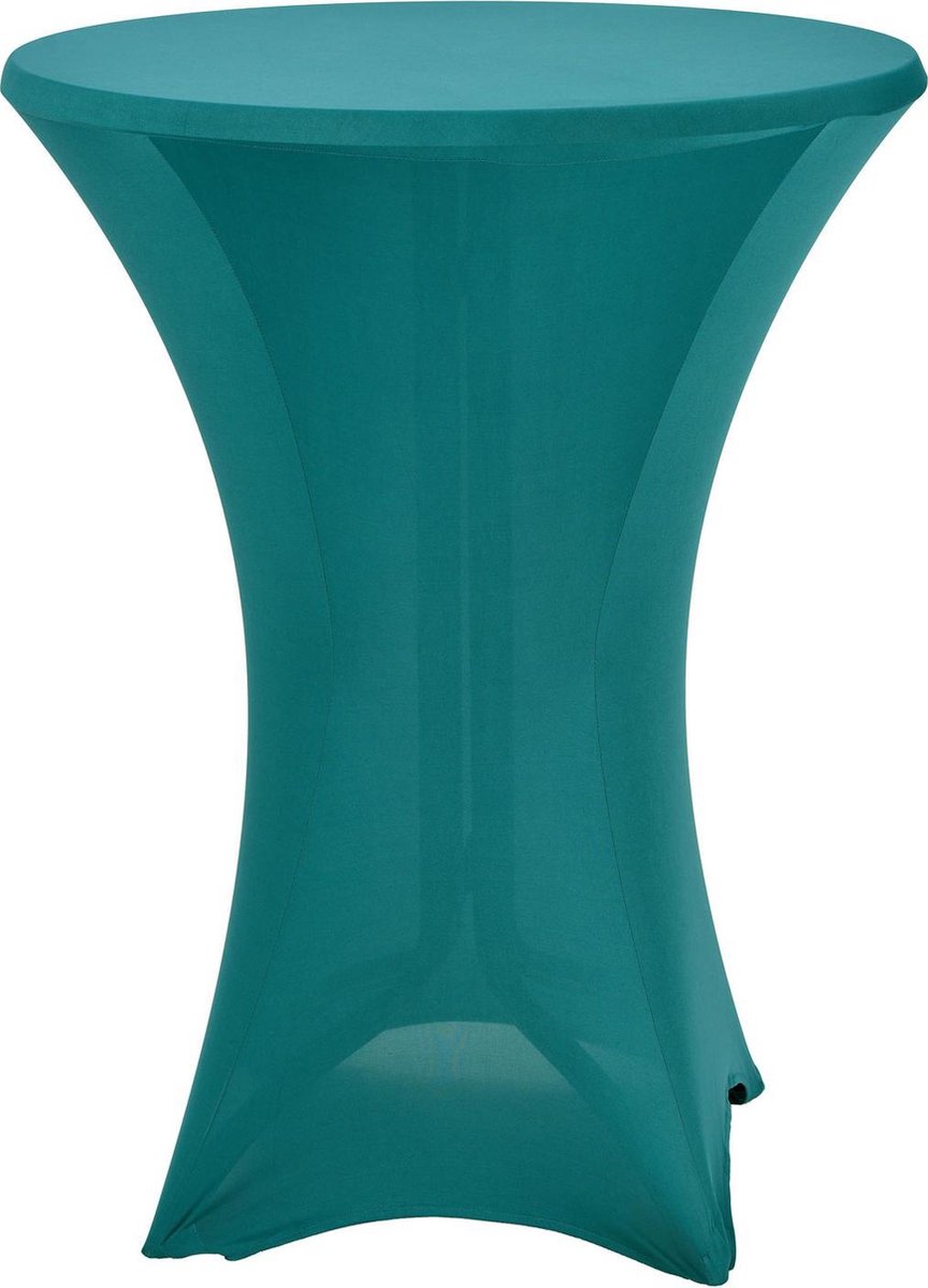 Statafelrok Stretch Style - Ø 85 cm - Petrol-kleurig