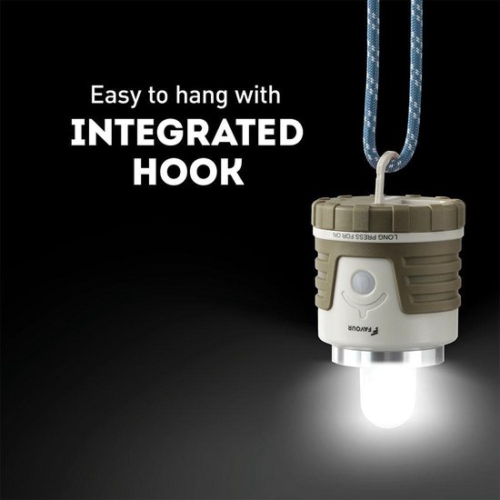 Favour LED lantaarn L0434, 530 lumen, IPX4 waterdicht, schokbestendig