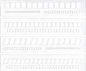 Set van 4 Letter Guides  Sjablonen gemaakt van Transparant Kunststof  + A4 Schrijf/Kalligrafeer Blok