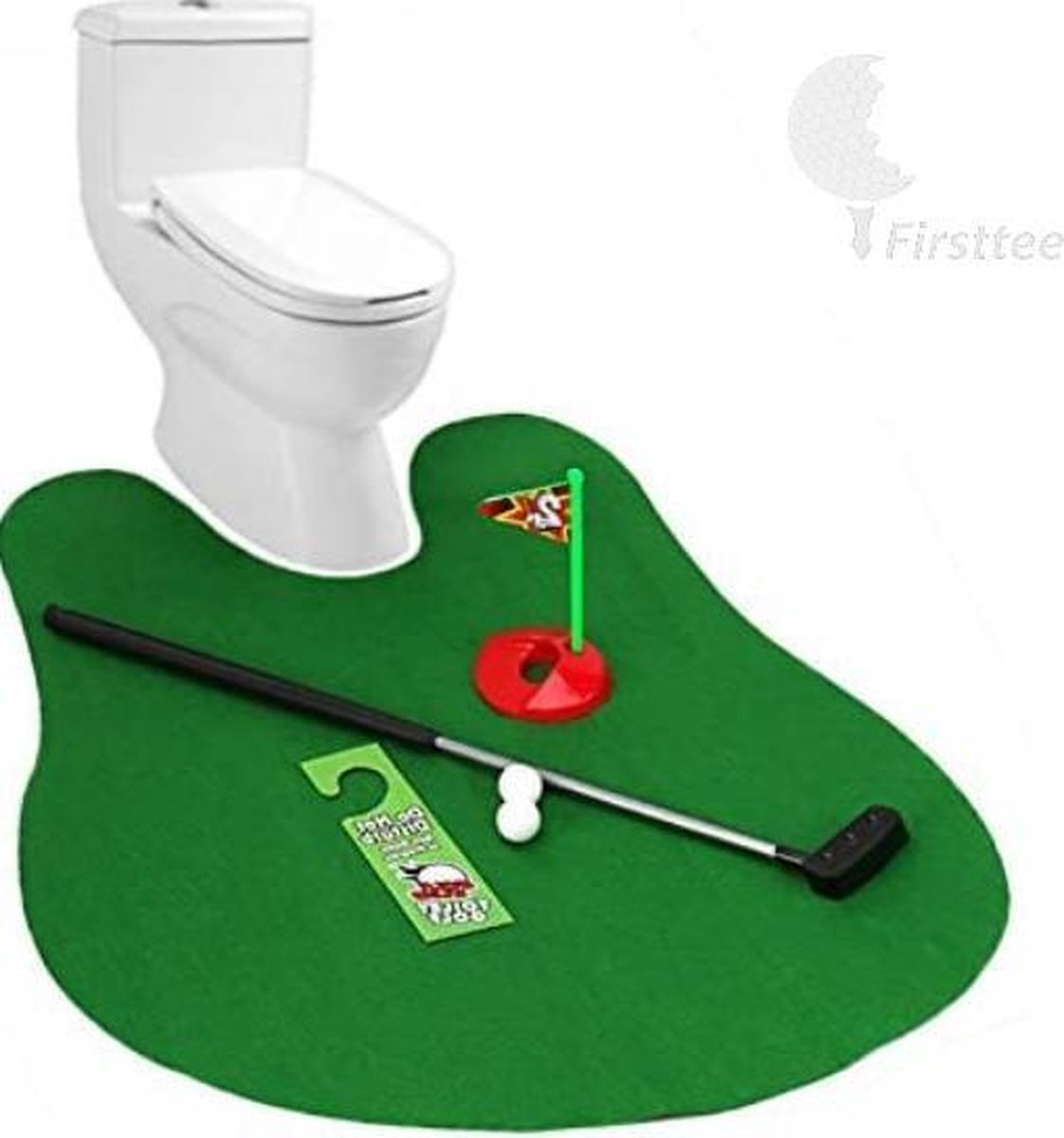 Firsttee Toilet golf Golfspel toilet WC spel Toilet pret Mini golfset