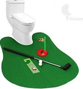 Firsttee - Toilet golf - Golfspel toilet - WC spel - Toilet pret - Mini golfset - Spellen - Sport Speelgoed - Oefenset - Putting - Grappige cadeaus - Mini golfset - Golf accessoires - Cadeau - Golftrainingsmateriaal - Trainingsmaterialen - Training