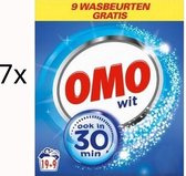 7x Omo wasmiddel wit - poeder - 7 x 28 = 84 wasbeurten - 1,596 g - voordeelverpakking