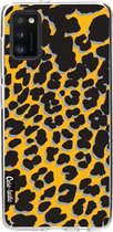 Casetastic Samsung Galaxy A41 (2020) Hoesje - Softcover Hoesje met Design - Leopard Print Yellow Print