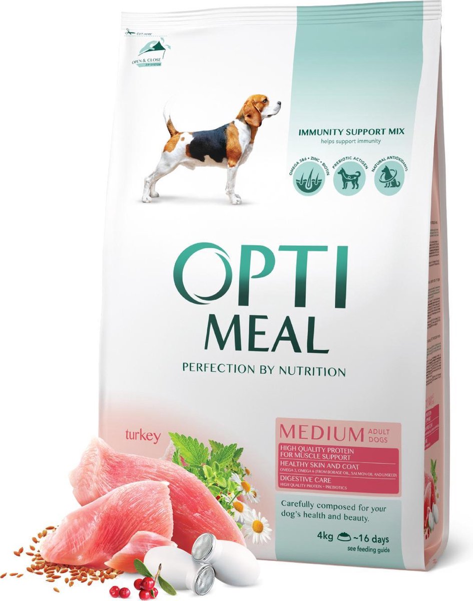 Opti Meal Optimeal Medium Breeds Adult dogs Kalkoen 4 kg