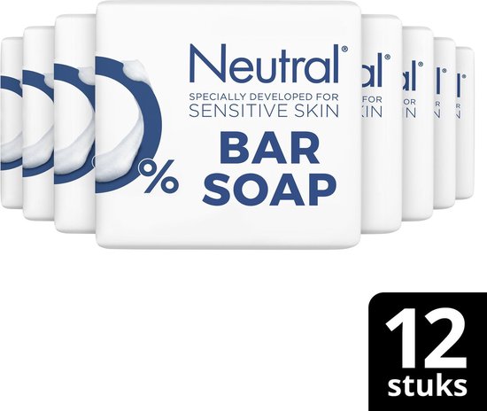 Neutral Zeep Parfumvrij  -12 x 2 x 100 g - Voordeelverpakking