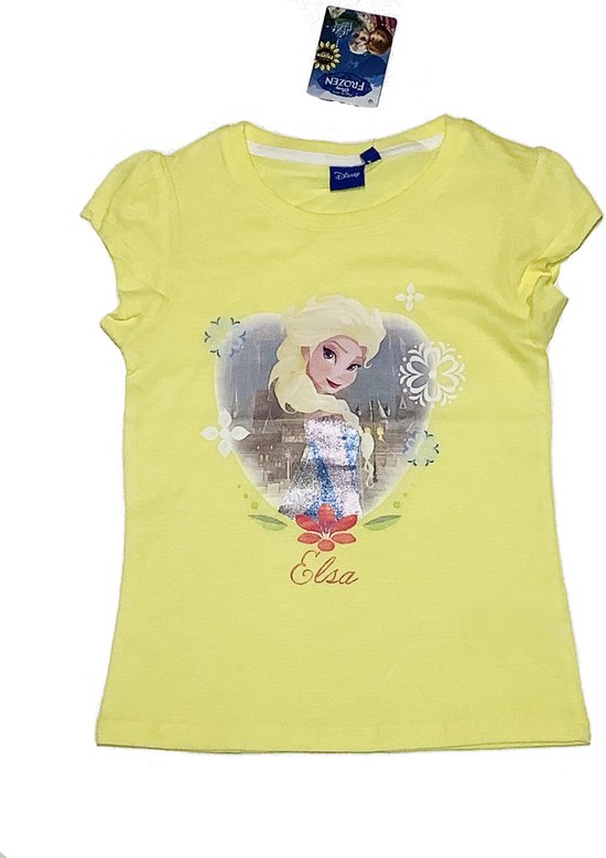 Frozen T Shirt Elsa geel 5 jaar