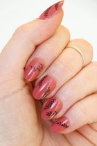 Zwarte blaadjes nagel decals - nagelproducten - nageldecals - nail art - nail stickers - nagel stickers