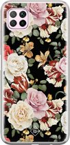 Huawei P40 Lite hoesje siliconen - Bloemen flowerpower | Huawei P40 Lite case | multi | TPU backcover transparant