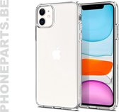 Iphone 11 Hoesje Transparant TPU Siliconen Soft Case + 2X Tempered Glass Screenprotector