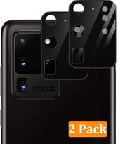 Samsung Galaxy S20 Ultra camera lens Screenprotector beschermer / Screenprotector (2-pack) (zwart)