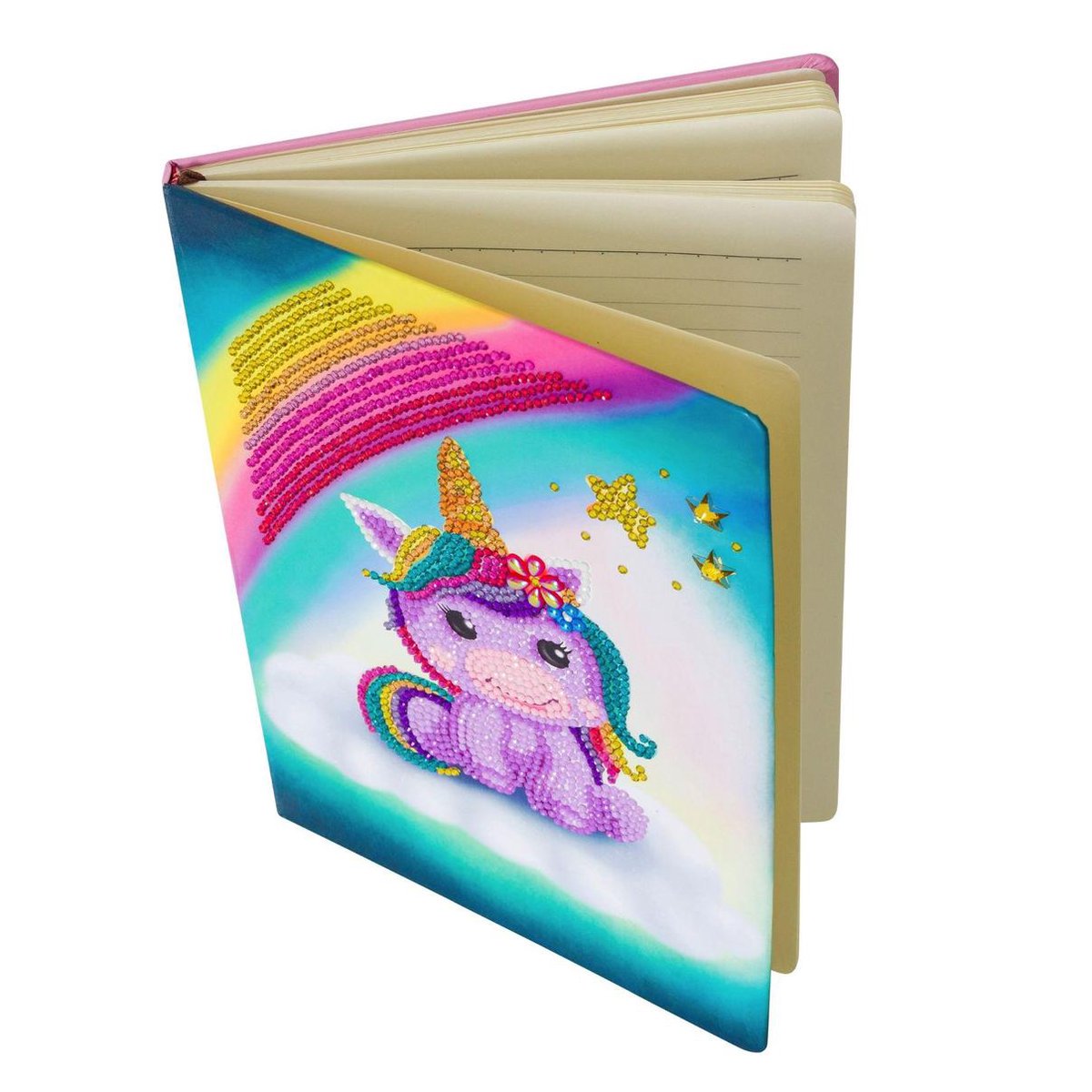 Diamond painting, Crystal Art notebook - Unicorn smile