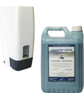Distributeur de savon 1 litre plastique rechargeable + bidon de 5 litres savon pour les mains eucalyptus