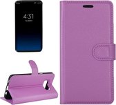 For Samsung Galaxy S8 Litchi structuur horizontaal Flip lederen hoesje met Magnetic Buckle & houder & Card Slots & Wallet (zwart)