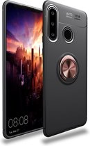 lenuo Shockproof TPU Case voor Huawei P30 Lite, met onzichtbare houder (zwart goud)